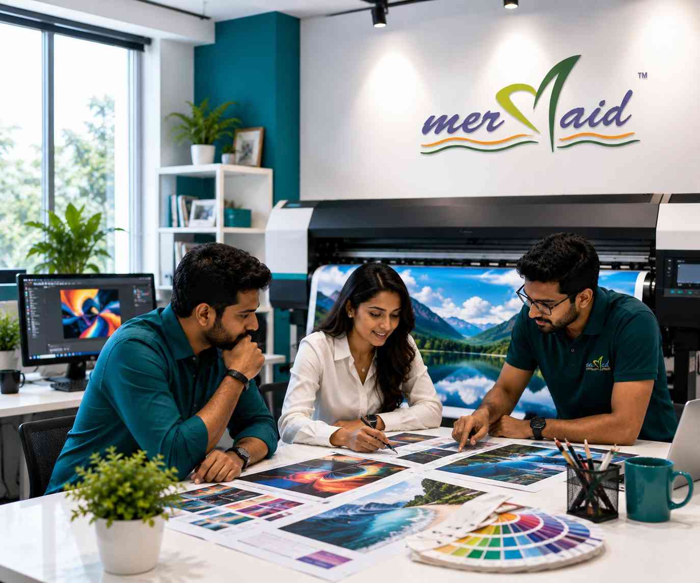 Mermaid printing and signage project team